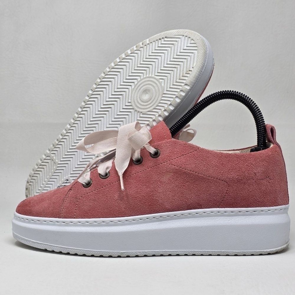 MANEBI Trainers Suede Leather Sneakers W/Ribbon Laces Women Size EU 38 Pre-owned